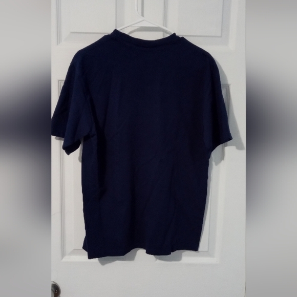 Blue and Red Short Sleeve Tee Casual Crew Neck - Picture 3 of 3